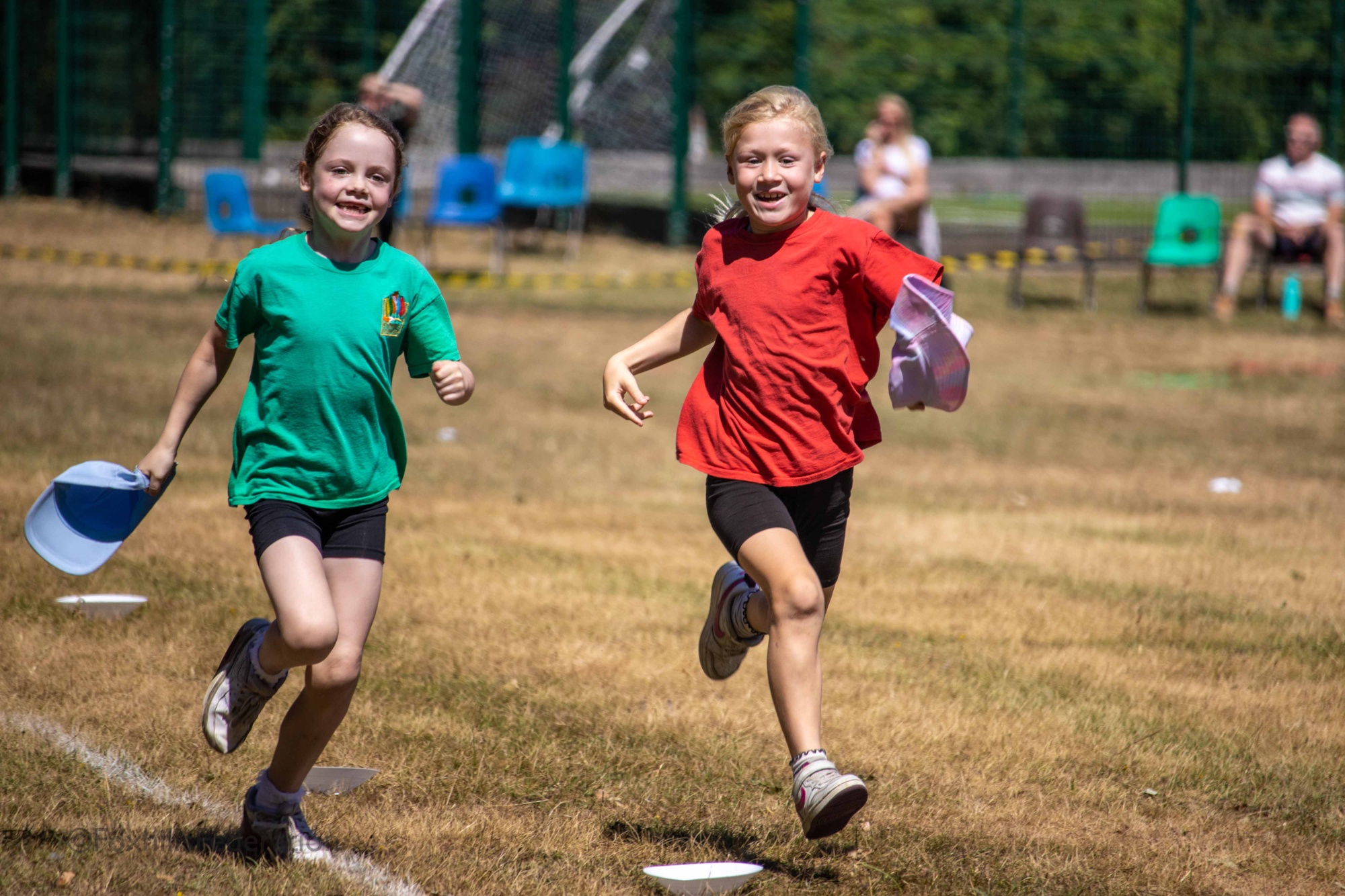 Children run a running race