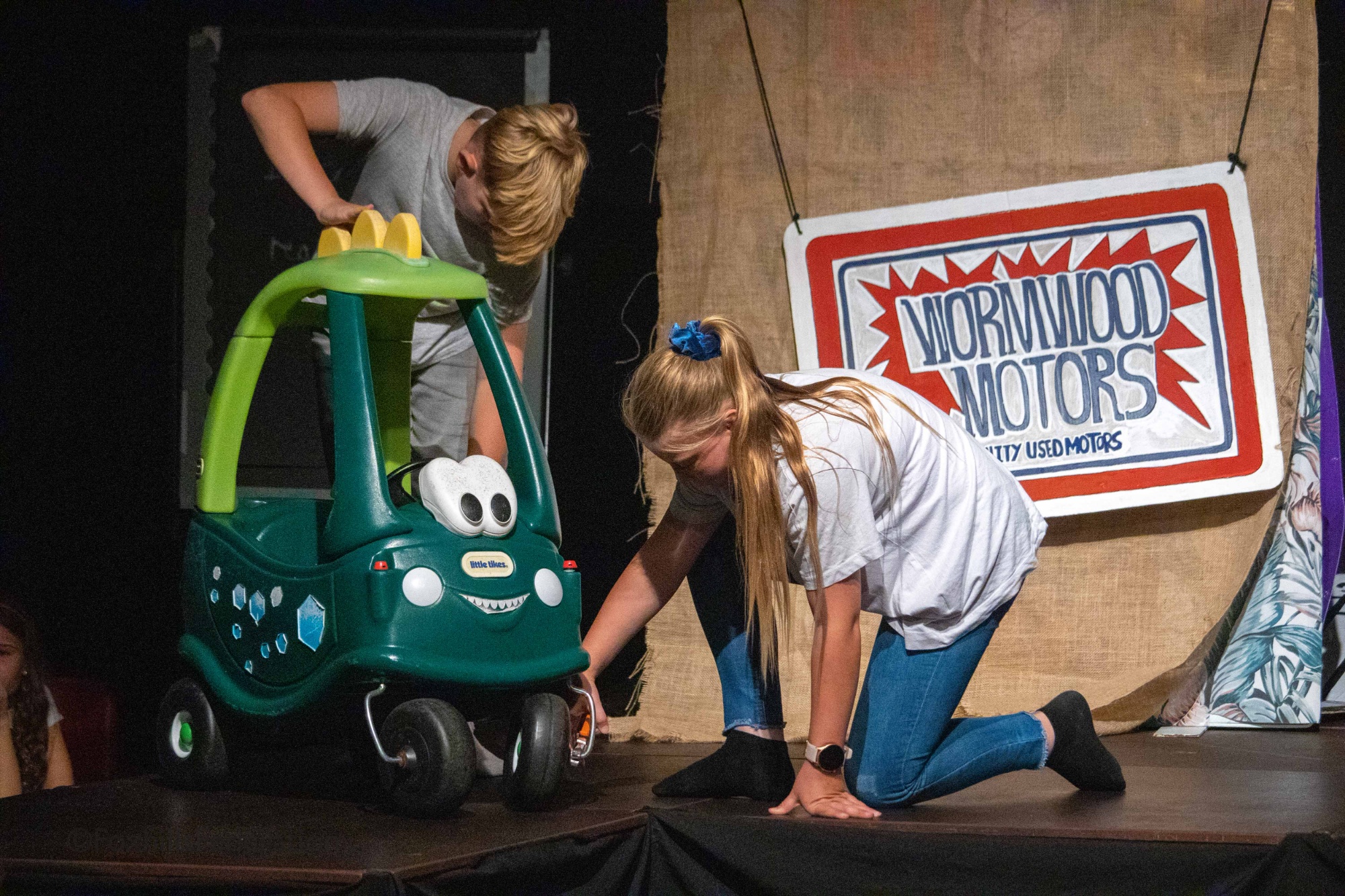 A car at Mr Wormwood's dealership is "fixed"
