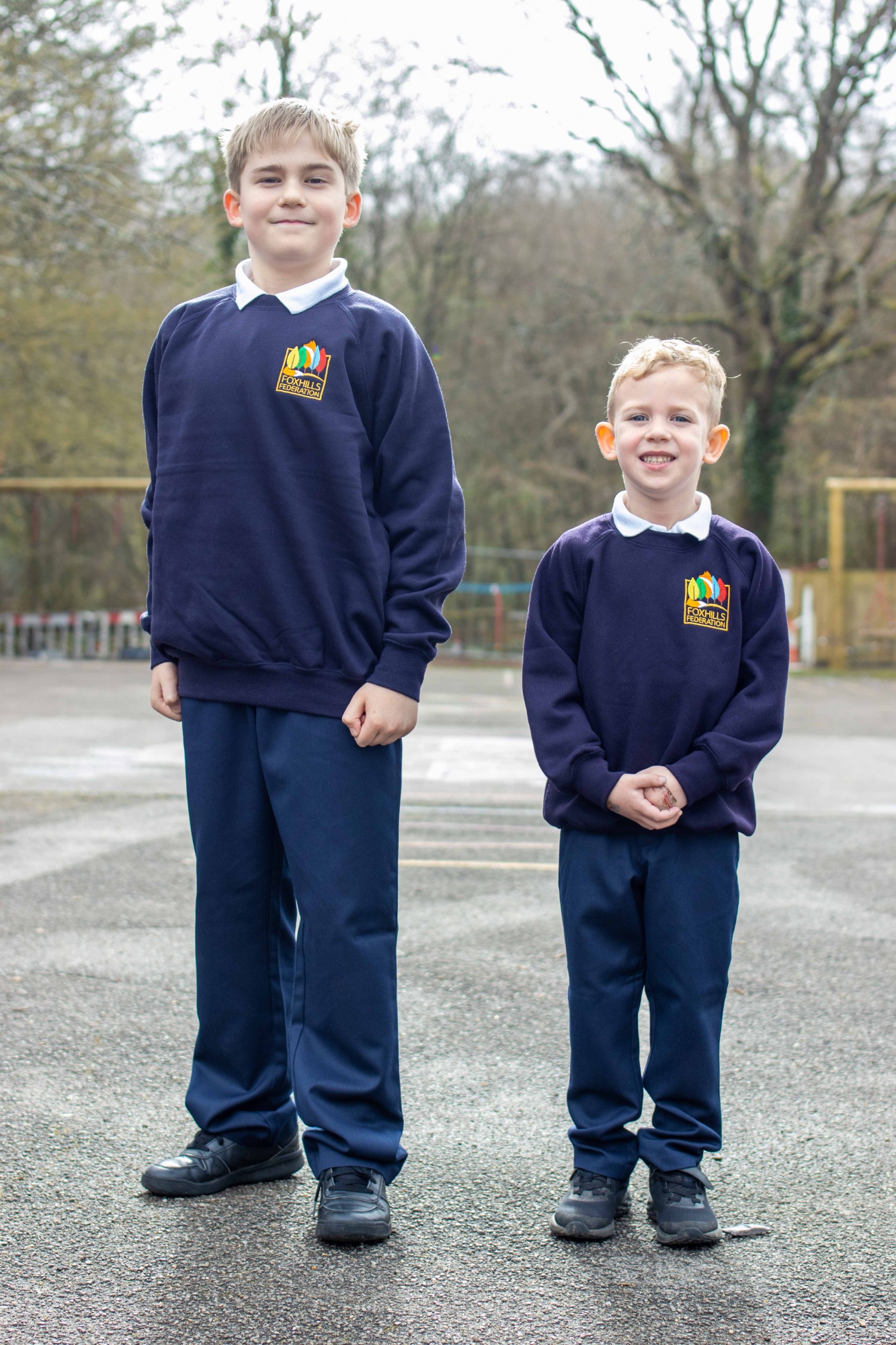 Boys showing the correct school uniform.